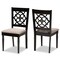 Baxton Studio Renaud Sand Upholstered and Espresso Wood 2-Piece Dining Chair Set 165-10535 - alternate 1